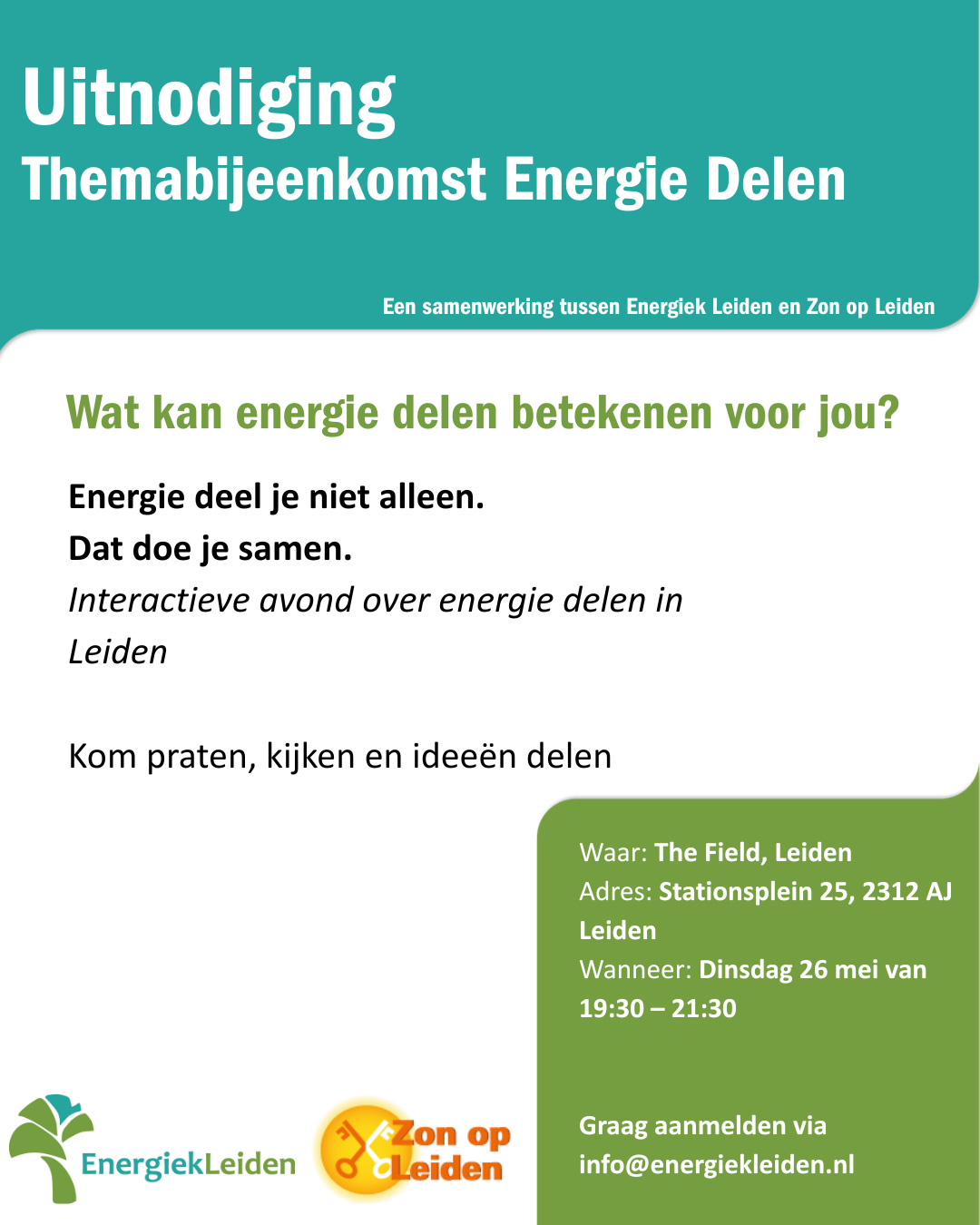 Themabijeenkomst Energie Delen